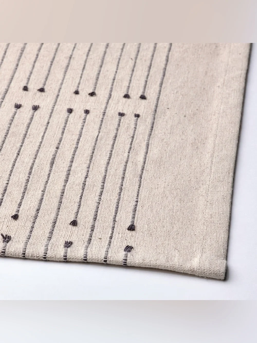 IKEA Neutral Printed Cotton Runner Rug (14”x59”)